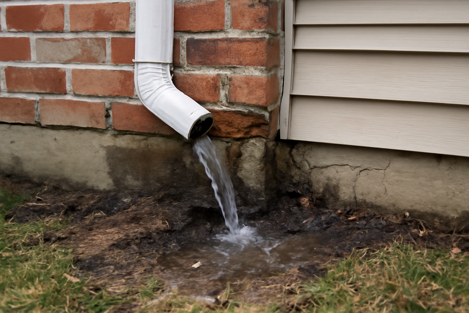 Downspout Failure Water Removal in Monfort Heights, OH