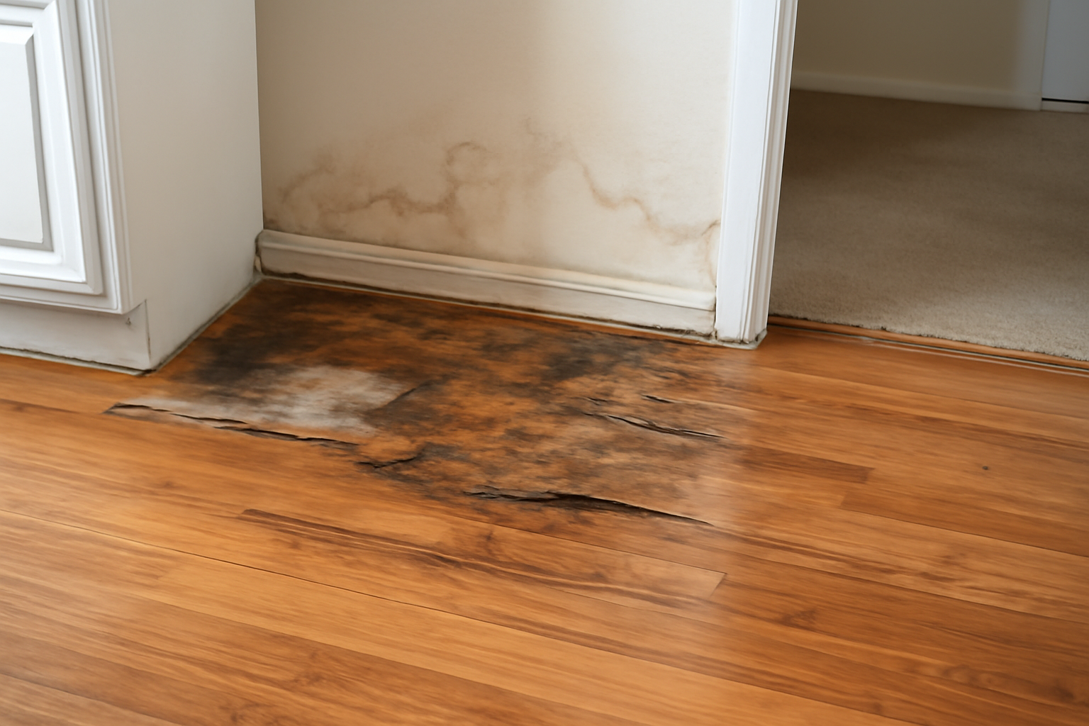 Laminate Floor Water Damage Restoration in Falmouth, KY